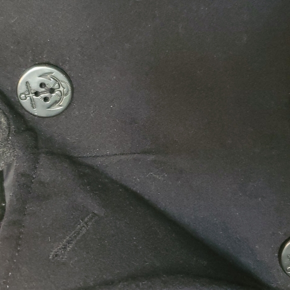 NWOT Zara Man Navy Wool Blend Double-breasted Peacoat - Picture 5 of 10